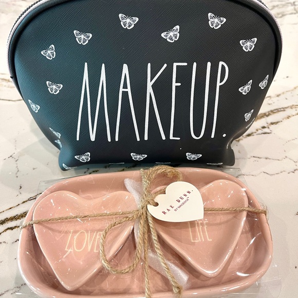 NWP 2 Pc Rae Dunn-Trinket Trays & Makeup Bag - Picture 6 of 8